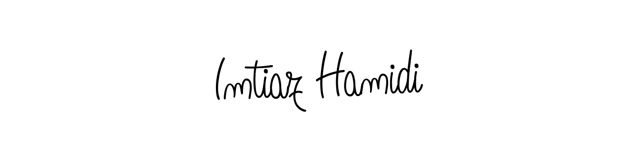 The best way (Angelique-Rose-font-FFP) to make a short signature is to pick only two or three words in your name. The name Imtiaz Hamidi include a total of six letters. For converting this name. Imtiaz Hamidi signature style 5 images and pictures png