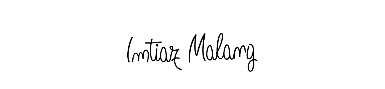 Use a signature maker to create a handwritten signature online. With this signature software, you can design (Angelique-Rose-font-FFP) your own signature for name Imtiaz Malang. Imtiaz Malang signature style 5 images and pictures png