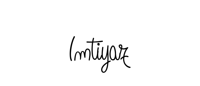 Make a beautiful signature design for name Imtiyaz. With this signature (Angelique-Rose-font-FFP) style, you can create a handwritten signature for free. Imtiyaz signature style 5 images and pictures png