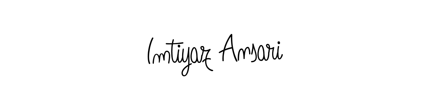 Make a beautiful signature design for name Imtiyaz Ansari. With this signature (Angelique-Rose-font-FFP) style, you can create a handwritten signature for free. Imtiyaz Ansari signature style 5 images and pictures png