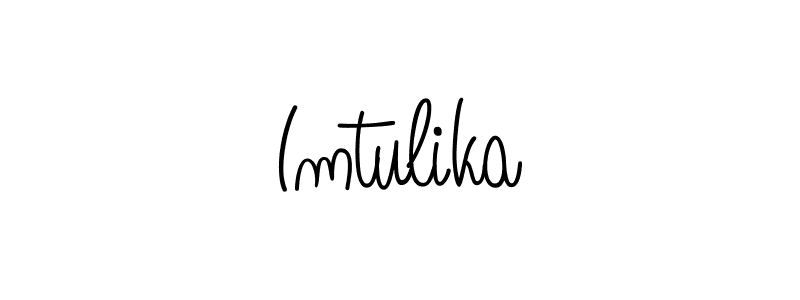 You should practise on your own different ways (Angelique-Rose-font-FFP) to write your name (Imtulika) in signature. don't let someone else do it for you. Imtulika signature style 5 images and pictures png