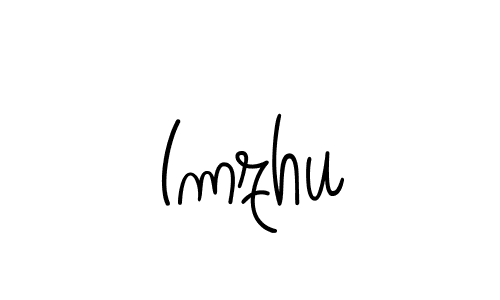 How to Draw Imzhu signature style? Angelique-Rose-font-FFP is a latest design signature styles for name Imzhu. Imzhu signature style 5 images and pictures png
