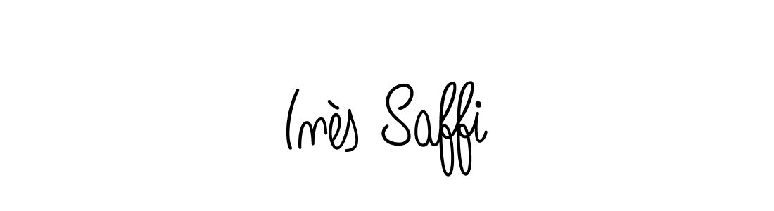 Create a beautiful signature design for name Inès Saffi. With this signature (Angelique-Rose-font-FFP) fonts, you can make a handwritten signature for free. Inès Saffi signature style 5 images and pictures png