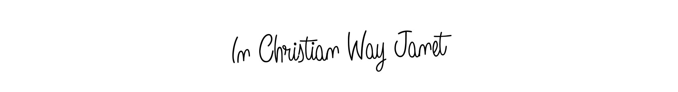 In Christian Way Janet stylish signature style. Best Handwritten Sign (Angelique-Rose-font-FFP) for my name. Handwritten Signature Collection Ideas for my name In Christian Way Janet. In Christian Way Janet signature style 5 images and pictures png
