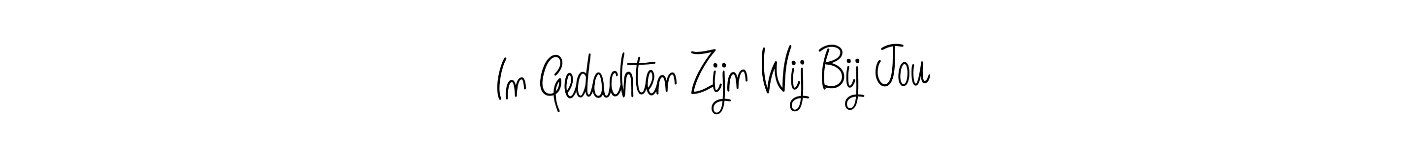 You can use this online signature creator to create a handwritten signature for the name In Gedachten Zijn Wij Bij Jou. This is the best online autograph maker. In Gedachten Zijn Wij Bij Jou signature style 5 images and pictures png