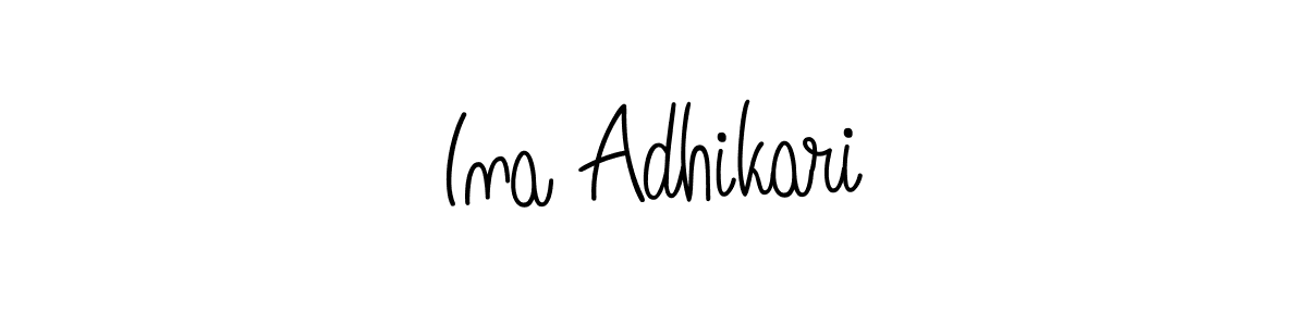 Also You can easily find your signature by using the search form. We will create Ina Adhikari name handwritten signature images for you free of cost using Angelique-Rose-font-FFP sign style. Ina Adhikari signature style 5 images and pictures png