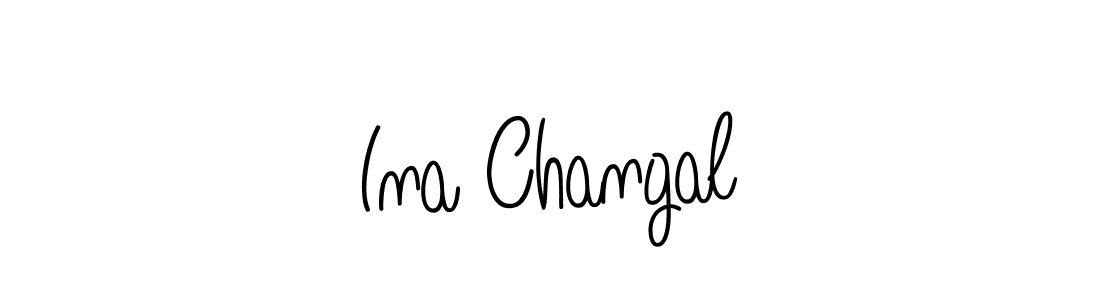 Design your own signature with our free online signature maker. With this signature software, you can create a handwritten (Angelique-Rose-font-FFP) signature for name Ina Changal. Ina Changal signature style 5 images and pictures png