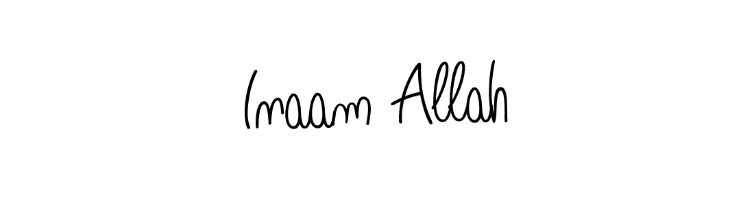 Inaam Allah stylish signature style. Best Handwritten Sign (Angelique-Rose-font-FFP) for my name. Handwritten Signature Collection Ideas for my name Inaam Allah. Inaam Allah signature style 5 images and pictures png