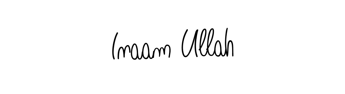 The best way (Angelique-Rose-font-FFP) to make a short signature is to pick only two or three words in your name. The name Inaam Ullah include a total of six letters. For converting this name. Inaam Ullah signature style 5 images and pictures png