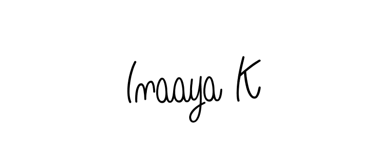 Inaaya K stylish signature style. Best Handwritten Sign (Angelique-Rose-font-FFP) for my name. Handwritten Signature Collection Ideas for my name Inaaya K. Inaaya K signature style 5 images and pictures png