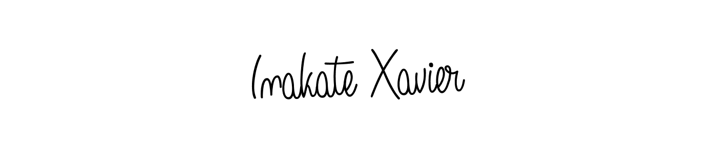 Inakate Xavier stylish signature style. Best Handwritten Sign (Angelique-Rose-font-FFP) for my name. Handwritten Signature Collection Ideas for my name Inakate Xavier. Inakate Xavier signature style 5 images and pictures png