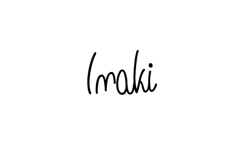 Inaki stylish signature style. Best Handwritten Sign (Angelique-Rose-font-FFP) for my name. Handwritten Signature Collection Ideas for my name Inaki. Inaki signature style 5 images and pictures png