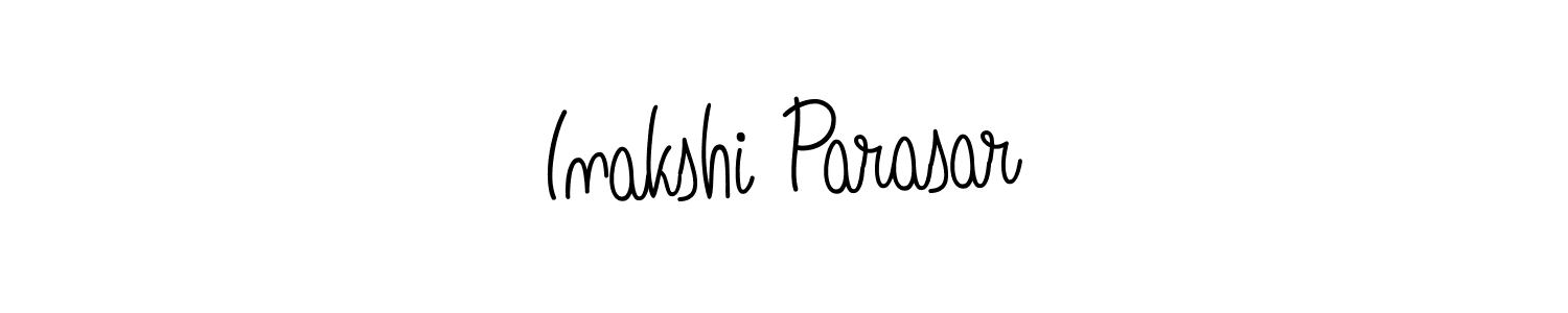Create a beautiful signature design for name Inakshi Parasar. With this signature (Angelique-Rose-font-FFP) fonts, you can make a handwritten signature for free. Inakshi Parasar signature style 5 images and pictures png