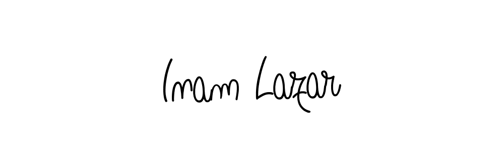 Make a beautiful signature design for name Inam Lazar. With this signature (Angelique-Rose-font-FFP) style, you can create a handwritten signature for free. Inam Lazar signature style 5 images and pictures png