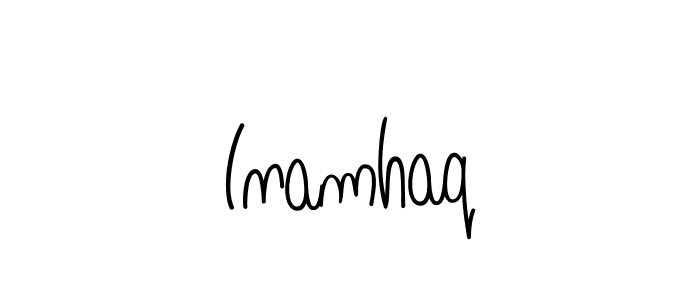 How to make Inamhaq name signature. Use Angelique-Rose-font-FFP style for creating short signs online. This is the latest handwritten sign. Inamhaq signature style 5 images and pictures png