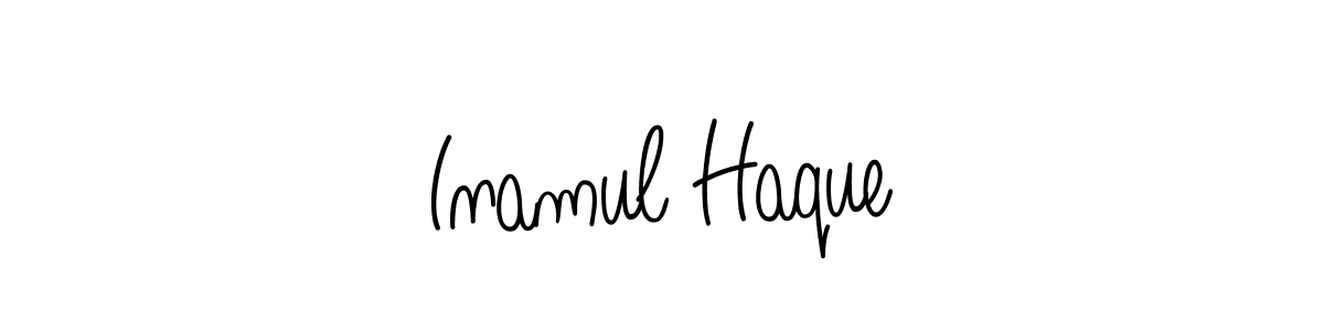 Design your own signature with our free online signature maker. With this signature software, you can create a handwritten (Angelique-Rose-font-FFP) signature for name Inamul Haque. Inamul Haque signature style 5 images and pictures png