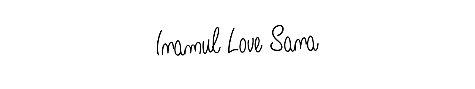 How to make Inamul Love Sana name signature. Use Angelique-Rose-font-FFP style for creating short signs online. This is the latest handwritten sign. Inamul Love Sana signature style 5 images and pictures png