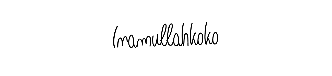 Create a beautiful signature design for name Inamullahkoko. With this signature (Angelique-Rose-font-FFP) fonts, you can make a handwritten signature for free. Inamullahkoko signature style 5 images and pictures png