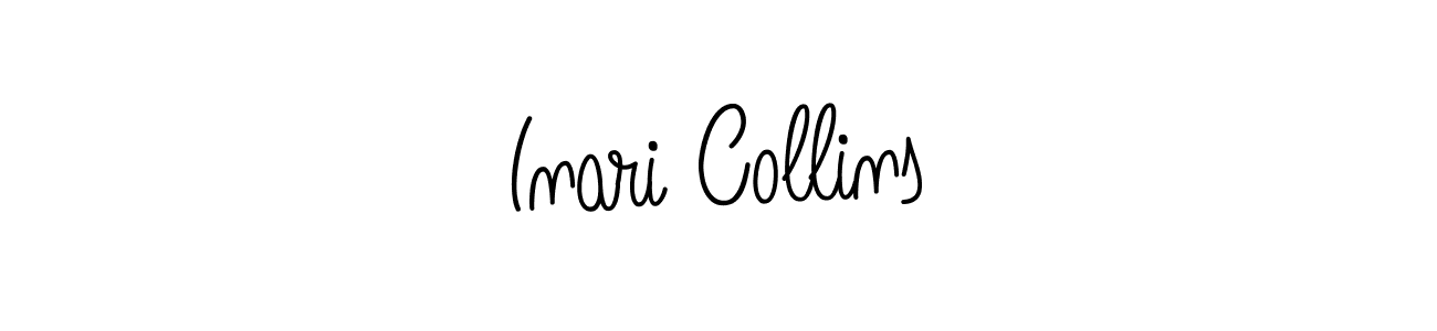 Inari Collins stylish signature style. Best Handwritten Sign (Angelique-Rose-font-FFP) for my name. Handwritten Signature Collection Ideas for my name Inari Collins. Inari Collins signature style 5 images and pictures png
