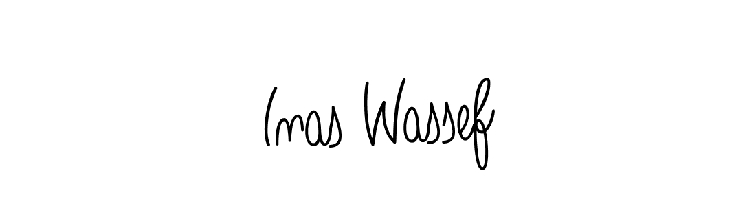 Make a beautiful signature design for name Inas Wassef. With this signature (Angelique-Rose-font-FFP) style, you can create a handwritten signature for free. Inas Wassef signature style 5 images and pictures png