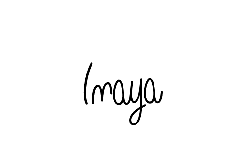 Inaya stylish signature style. Best Handwritten Sign (Angelique-Rose-font-FFP) for my name. Handwritten Signature Collection Ideas for my name Inaya. Inaya signature style 5 images and pictures png