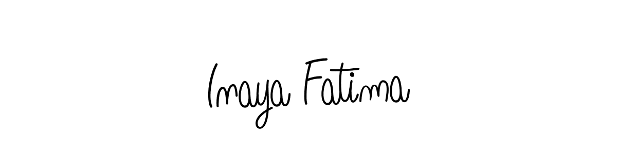 if you are searching for the best signature style for your name Inaya Fatima. so please give up your signature search. here we have designed multiple signature styles  using Angelique-Rose-font-FFP. Inaya Fatima signature style 5 images and pictures png