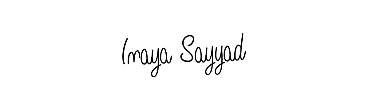 Also You can easily find your signature by using the search form. We will create Inaya Sayyad name handwritten signature images for you free of cost using Angelique-Rose-font-FFP sign style. Inaya Sayyad signature style 5 images and pictures png