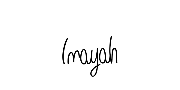 Design your own signature with our free online signature maker. With this signature software, you can create a handwritten (Angelique-Rose-font-FFP) signature for name Inayah. Inayah signature style 5 images and pictures png
