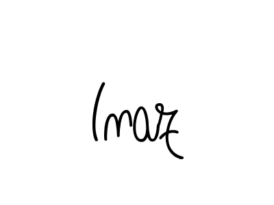 Make a beautiful signature design for name Inaz. With this signature (Angelique-Rose-font-FFP) style, you can create a handwritten signature for free. Inaz signature style 5 images and pictures png
