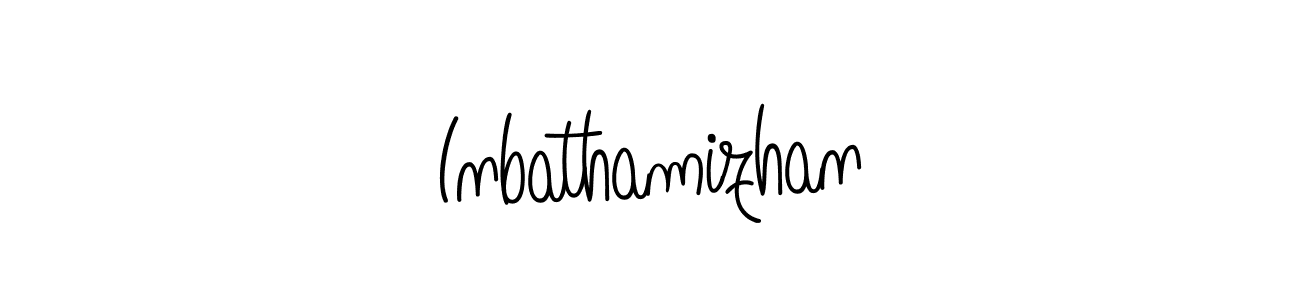 The best way (Angelique-Rose-font-FFP) to make a short signature is to pick only two or three words in your name. The name Inbathamizhan include a total of six letters. For converting this name. Inbathamizhan signature style 5 images and pictures png