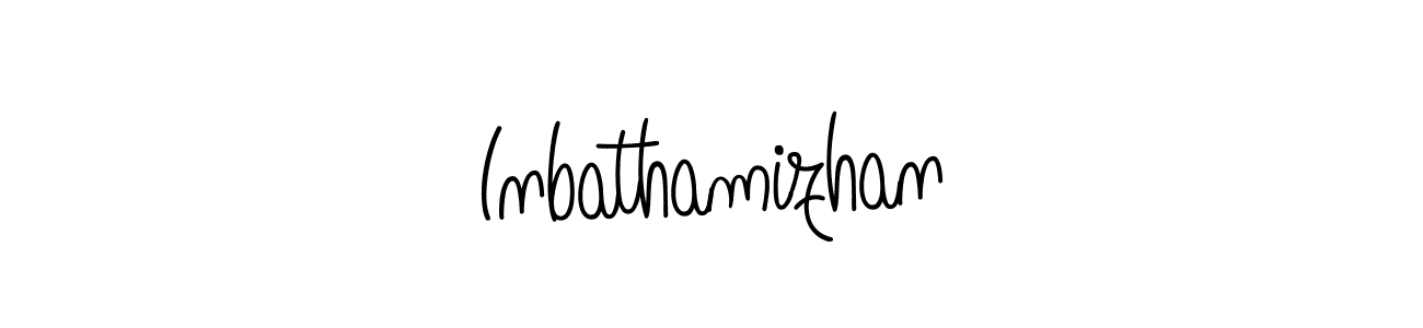 The best way (Angelique-Rose-font-FFP) to make a short signature is to pick only two or three words in your name. The name Inbathamizhan include a total of six letters. For converting this name. Inbathamizhan signature style 5 images and pictures png