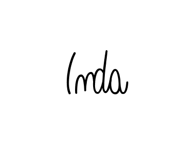 The best way (Angelique-Rose-font-FFP) to make a short signature is to pick only two or three words in your name. The name Inda include a total of six letters. For converting this name. Inda signature style 5 images and pictures png