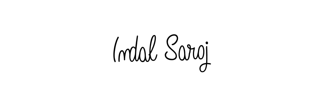 Create a beautiful signature design for name Indal Saroj. With this signature (Angelique-Rose-font-FFP) fonts, you can make a handwritten signature for free. Indal Saroj signature style 5 images and pictures png