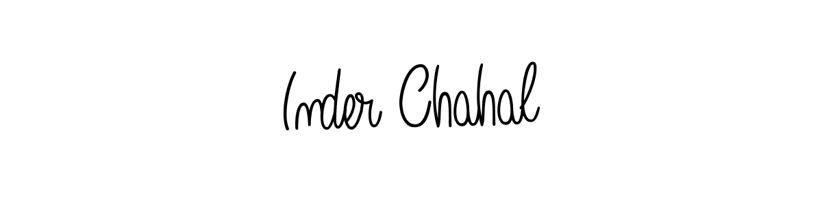Design your own signature with our free online signature maker. With this signature software, you can create a handwritten (Angelique-Rose-font-FFP) signature for name Inder Chahal. Inder Chahal signature style 5 images and pictures png