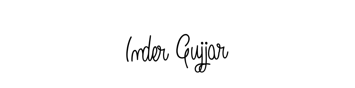 if you are searching for the best signature style for your name Inder Gujjar. so please give up your signature search. here we have designed multiple signature styles  using Angelique-Rose-font-FFP. Inder Gujjar signature style 5 images and pictures png