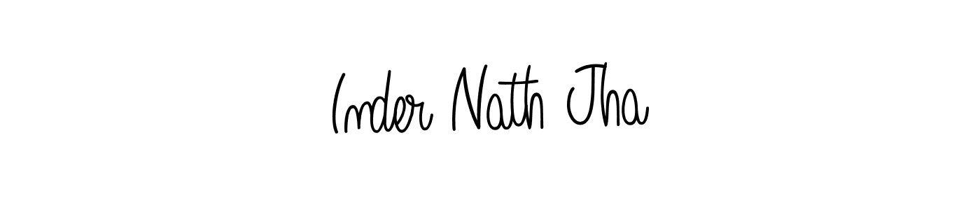 Inder Nath Jha stylish signature style. Best Handwritten Sign (Angelique-Rose-font-FFP) for my name. Handwritten Signature Collection Ideas for my name Inder Nath Jha. Inder Nath Jha signature style 5 images and pictures png