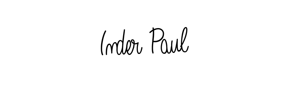 How to make Inder Paul name signature. Use Angelique-Rose-font-FFP style for creating short signs online. This is the latest handwritten sign. Inder Paul signature style 5 images and pictures png