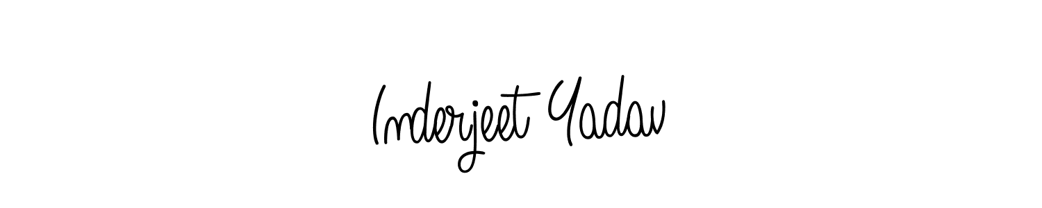 The best way (Angelique-Rose-font-FFP) to make a short signature is to pick only two or three words in your name. The name Inderjeet Yadav include a total of six letters. For converting this name. Inderjeet Yadav signature style 5 images and pictures png