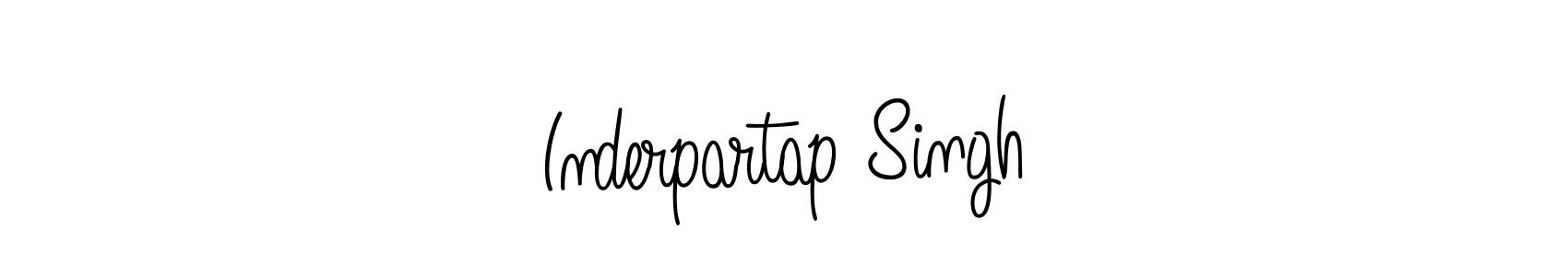 Make a beautiful signature design for name Inderpartap Singh. With this signature (Angelique-Rose-font-FFP) style, you can create a handwritten signature for free. Inderpartap Singh signature style 5 images and pictures png