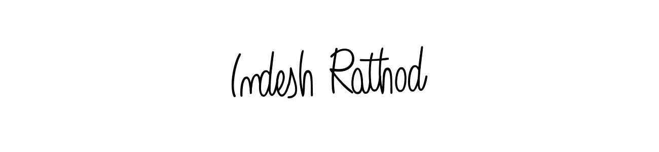 Make a beautiful signature design for name Indesh Rathod. With this signature (Angelique-Rose-font-FFP) style, you can create a handwritten signature for free. Indesh Rathod signature style 5 images and pictures png