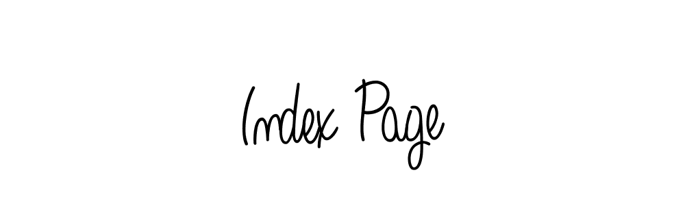 Design your own signature with our free online signature maker. With this signature software, you can create a handwritten (Angelique-Rose-font-FFP) signature for name Index Page. Index Page signature style 5 images and pictures png