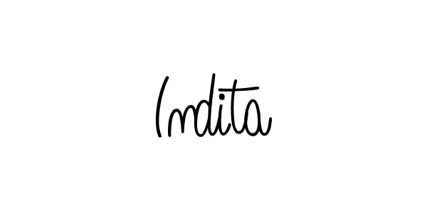 Also we have Indita name is the best signature style. Create professional handwritten signature collection using Angelique-Rose-font-FFP autograph style. Indita signature style 5 images and pictures png