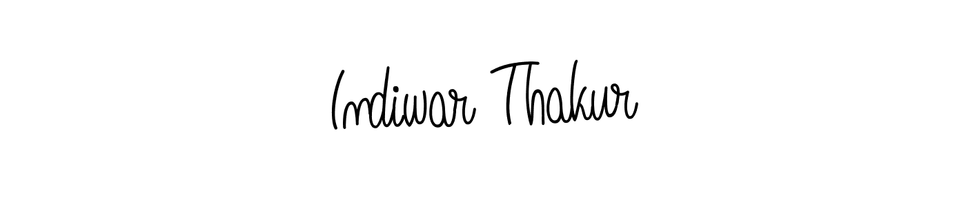 How to make Indiwar Thakur name signature. Use Angelique-Rose-font-FFP style for creating short signs online. This is the latest handwritten sign. Indiwar Thakur signature style 5 images and pictures png