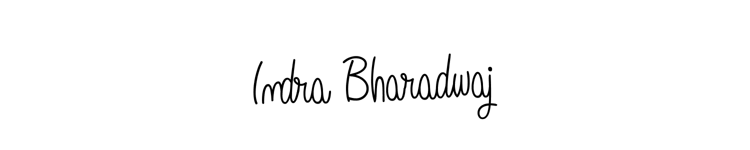 How to make Indra Bharadwaj name signature. Use Angelique-Rose-font-FFP style for creating short signs online. This is the latest handwritten sign. Indra Bharadwaj signature style 5 images and pictures png