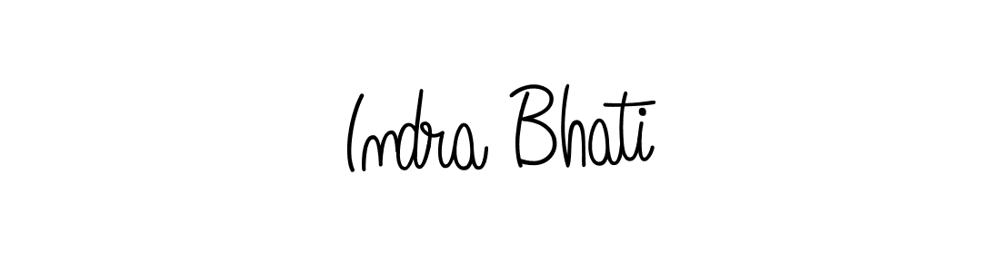 Make a beautiful signature design for name Indra Bhati. With this signature (Angelique-Rose-font-FFP) style, you can create a handwritten signature for free. Indra Bhati signature style 5 images and pictures png