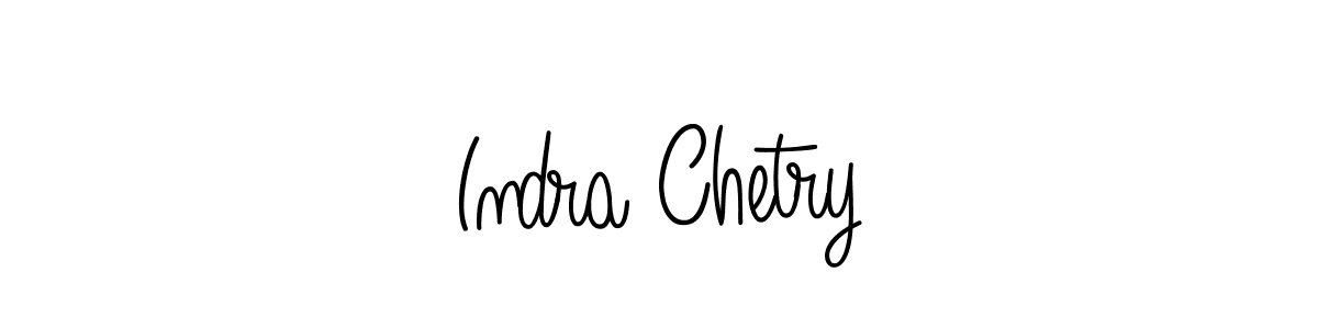 How to make Indra Chetry name signature. Use Angelique-Rose-font-FFP style for creating short signs online. This is the latest handwritten sign. Indra Chetry signature style 5 images and pictures png