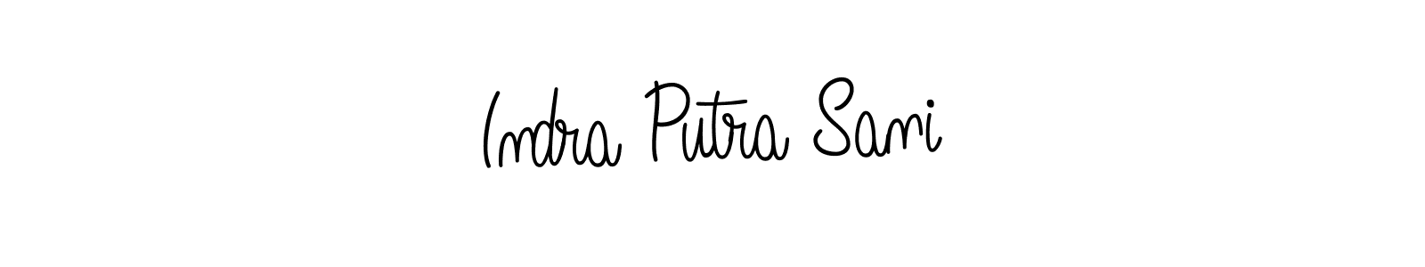 How to make Indra Putra Sani name signature. Use Angelique-Rose-font-FFP style for creating short signs online. This is the latest handwritten sign. Indra Putra Sani signature style 5 images and pictures png