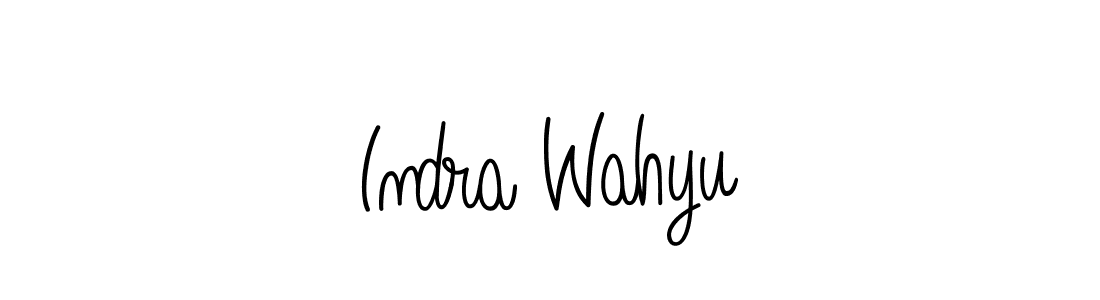 Make a beautiful signature design for name Indra Wahyu. With this signature (Angelique-Rose-font-FFP) style, you can create a handwritten signature for free. Indra Wahyu signature style 5 images and pictures png