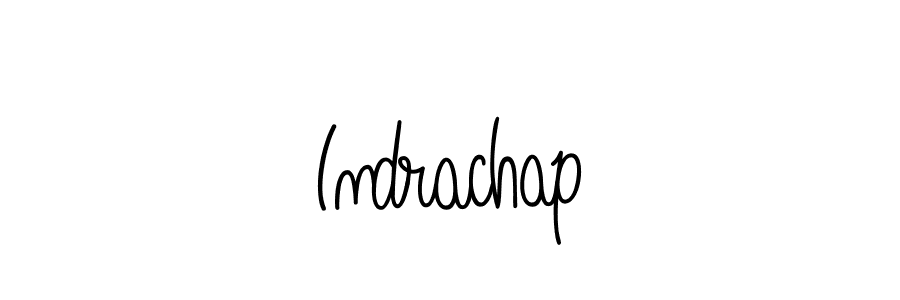 Make a beautiful signature design for name Indrachap. With this signature (Angelique-Rose-font-FFP) style, you can create a handwritten signature for free. Indrachap signature style 5 images and pictures png