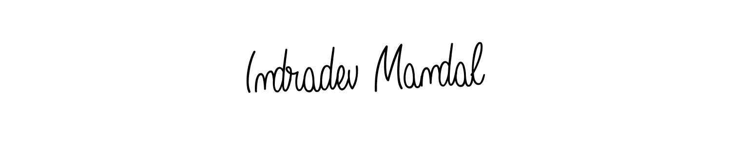 Angelique-Rose-font-FFP is a professional signature style that is perfect for those who want to add a touch of class to their signature. It is also a great choice for those who want to make their signature more unique. Get Indradev Mandal name to fancy signature for free. Indradev Mandal signature style 5 images and pictures png